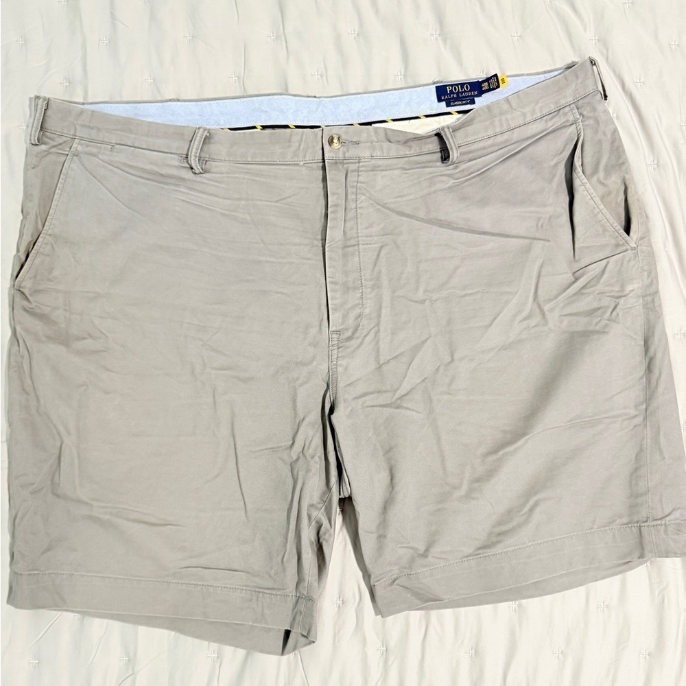 Ralph Lauren Men's Classic-Fit Chino Shorts- Gray